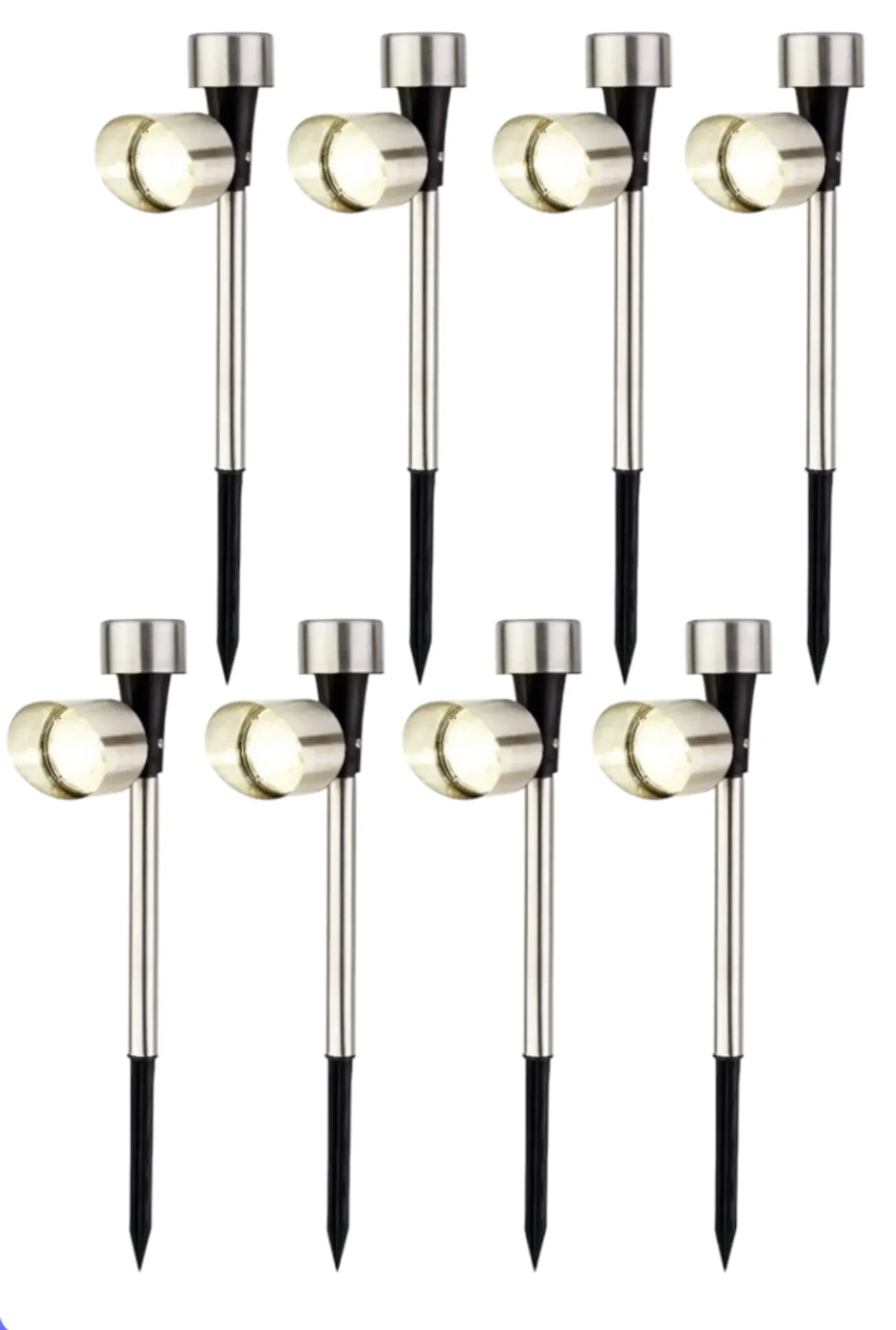 LED Solar Außenleuchte – 23 cm Edelstahl, Warmweiß